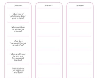 Couples Future Vision Planner | Relationship Goals Worksheet (Digital Download)