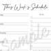 Cleaning Chart Organizational Worksheet Etsy