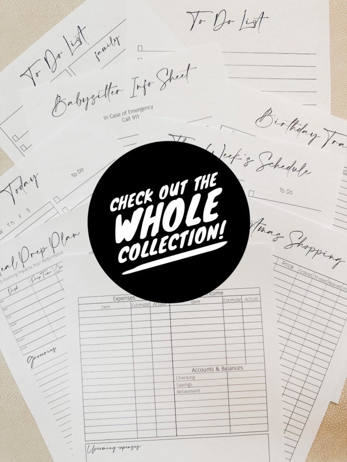 Babysitter Info Sheet Printable Organizational Worksheet Etsy