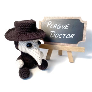 Cute Bubonic Plague Doctor Plush - Essential Worker History Teacher Gift, First Responder Gift, Gift for Nurse Doll Toy Stuffed Animal