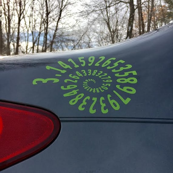 Pi Vinyl Car Decal Nerdy Car Decals Math Teacher Gift Etsy