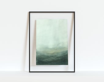 Watercolor Fine Art Print, "Abstract #3", fine art print on 100% cotton rag watercolor paper, abstract landscape,