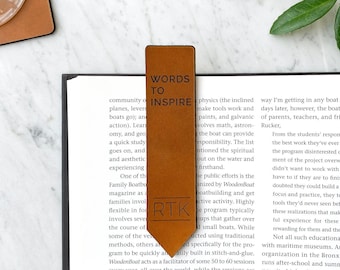 Personalized Leather Bookmark, Custom Bookmark, 3rd Anniversary Gift, Gift for Him, Gift for Her, Personalized Leather, book lover gift