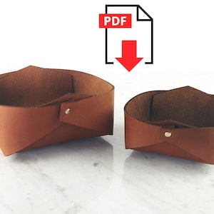 Leather Patterns And Templates PDF, Download Leather Valet Pattern, Leather Tray Pattern, Personalized Leather Gift, Leatherwork, DIY, Gift