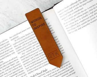 Personalized Leather Bookmark, Bookmark, Anniversary Gift, Gift for Him, Gift for Her, Personalized Leather, Valentines Gift, Gift for Dad