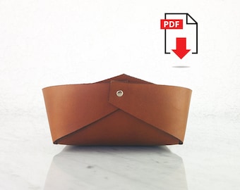 Valet Tray de cuero, Patrones y plantillas de cuero PDF, Descargar, Patrón de cuero, Regalo de cuero personalizado, Marroquinería, Bricolaje, Regalo