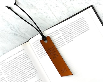 Personalized Leather Bookmark, Custom Bookmark, 3rd Anniversary, Gift for Him, Gift for Her, Leather anniversary, book lover gift, Engraved