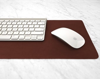 Leather Desk Pad, Personalized Leather Mouse Pad, Large Leather Desk Mat, Home Decor, Gift For Him, Gaming Mouse Pad