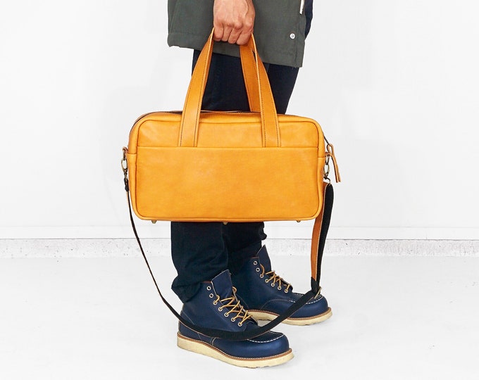 Leather Bag, Duffel Bag, Handcrafted Leather Carry-On Bag, Weekender Bag, Anniversary Gift For Men, Gift For Him