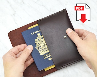 Leather Passport Holder PDF Pattern, DIY Template (Download)