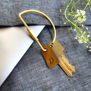 Cute Brass Keychains, Customized Keychain, Brass Key Rings, Leather Keychain, Personalized Leather, Best Gifts For Him, gift for her