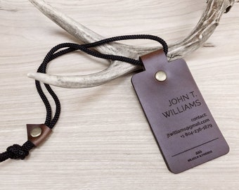 Personalized Leather Luggage Tag, Gift For Him, Gift for men, Travel Gift, Gift for Her, Anniversary Gift, Suitcase Tag, Valentines Gift