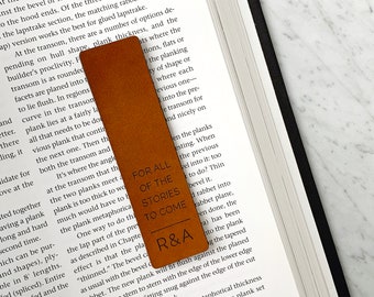 Personalized Leather Bookmark, Custom Bookmark, Anniversary Gift, Gift for Him, Gift for Her, Personalized Leather, Leather Anniversary gift