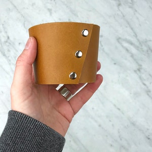 CUSTOM reusable Coffee Sleeve, Coffee Cozy, Leather Coffee Sleeve, Personalized Gift, Personalized Leather, Gift for Her, For Coffee Lover image 7