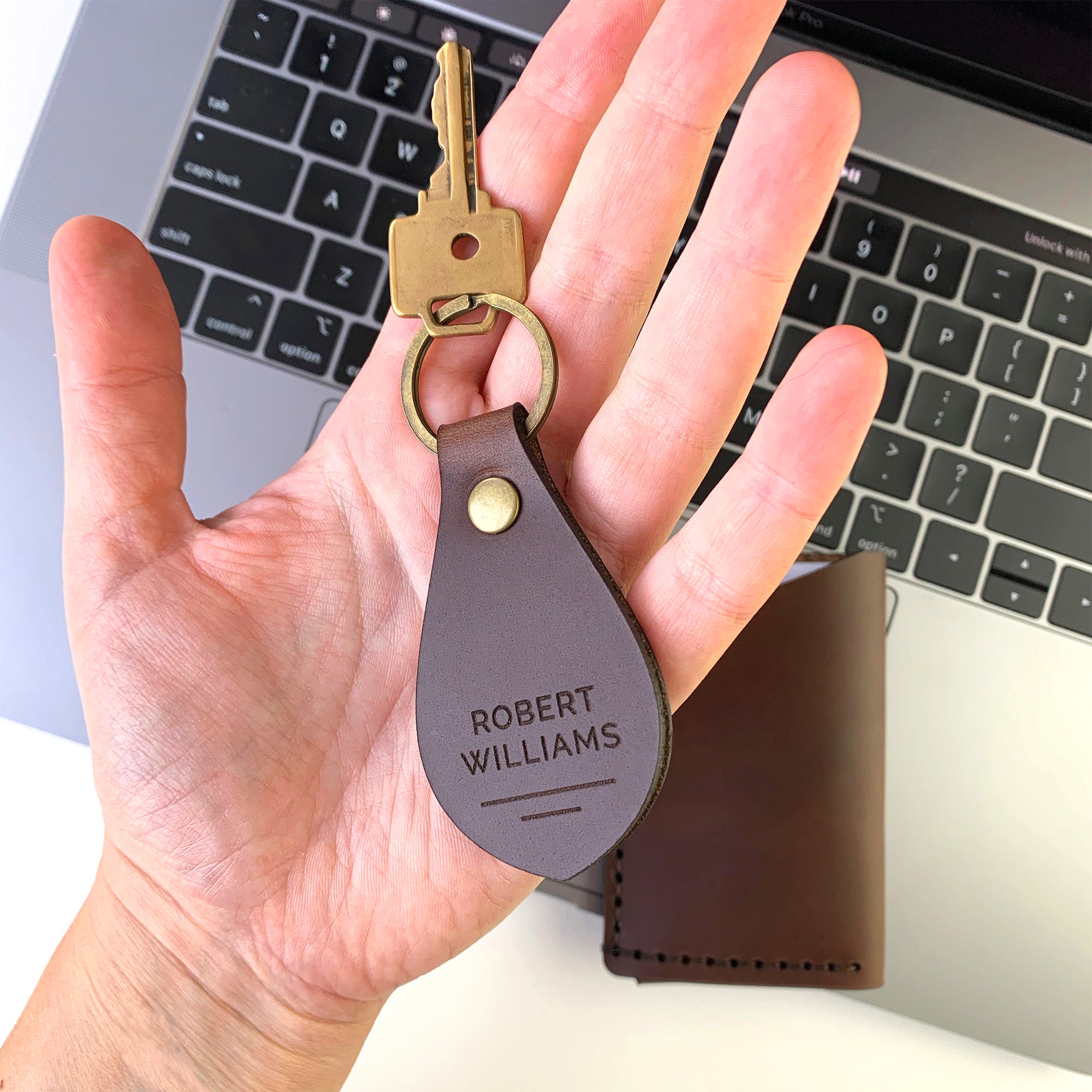 Personalized Leather Keychain Customized Keychain Custom Key Etsy Canada