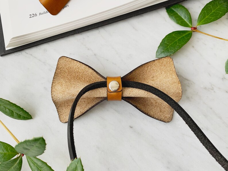 Custom Leather Bow Tie Gift for Men Groomsmen Bow Tie Etsy