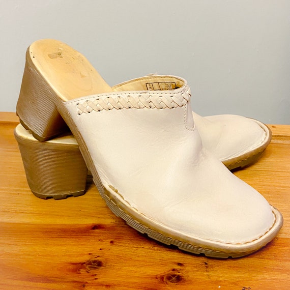 Dr. Martens Women’s Cream High Heel Mules - Size 7