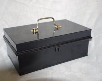 Vintage 1960s Porta File Green Metal File Box, Ballonoff Home