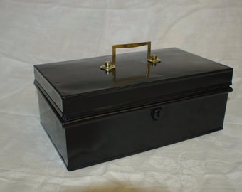 Vintage 1960s Porta File Green Metal File Box, Ballonoff Home