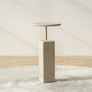 Hardwood Japandi Drink Table Vault Scandinavian Sustainable Minimalist Side Occasional Table image 1