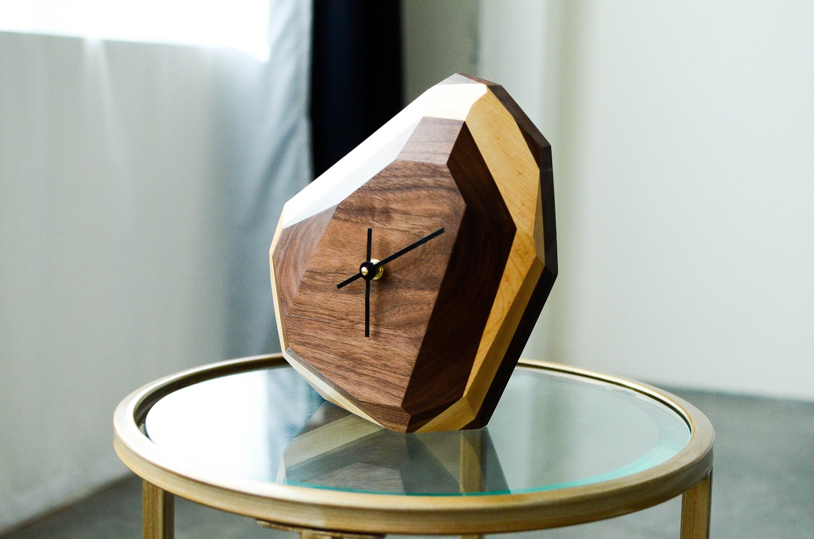 Geometric Clock // // Modern Minimalist Wall or Table Clock Etsy