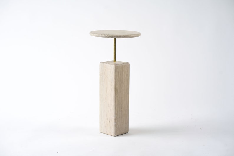 Hardwood Japandi Drink Table Vault Scandinavian Sustainable Minimalist Side Occasional Table image 6