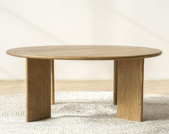 Customizable Oak Japandi Coffee Table – Scandinavian Japanese Modern Design