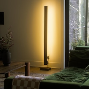 Mid Century Floor Lamp, "Elevate" Handmade Standing Lamp, Dimmable Color Changing LED Mood Lighting with Remote image 4