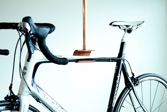Bike Rack Bicycle Ceiling Display Free Shipping Minimalist Modern Metal Leather Bicycle Hook Shelf Cycle Storage Biker Cyclist Gift