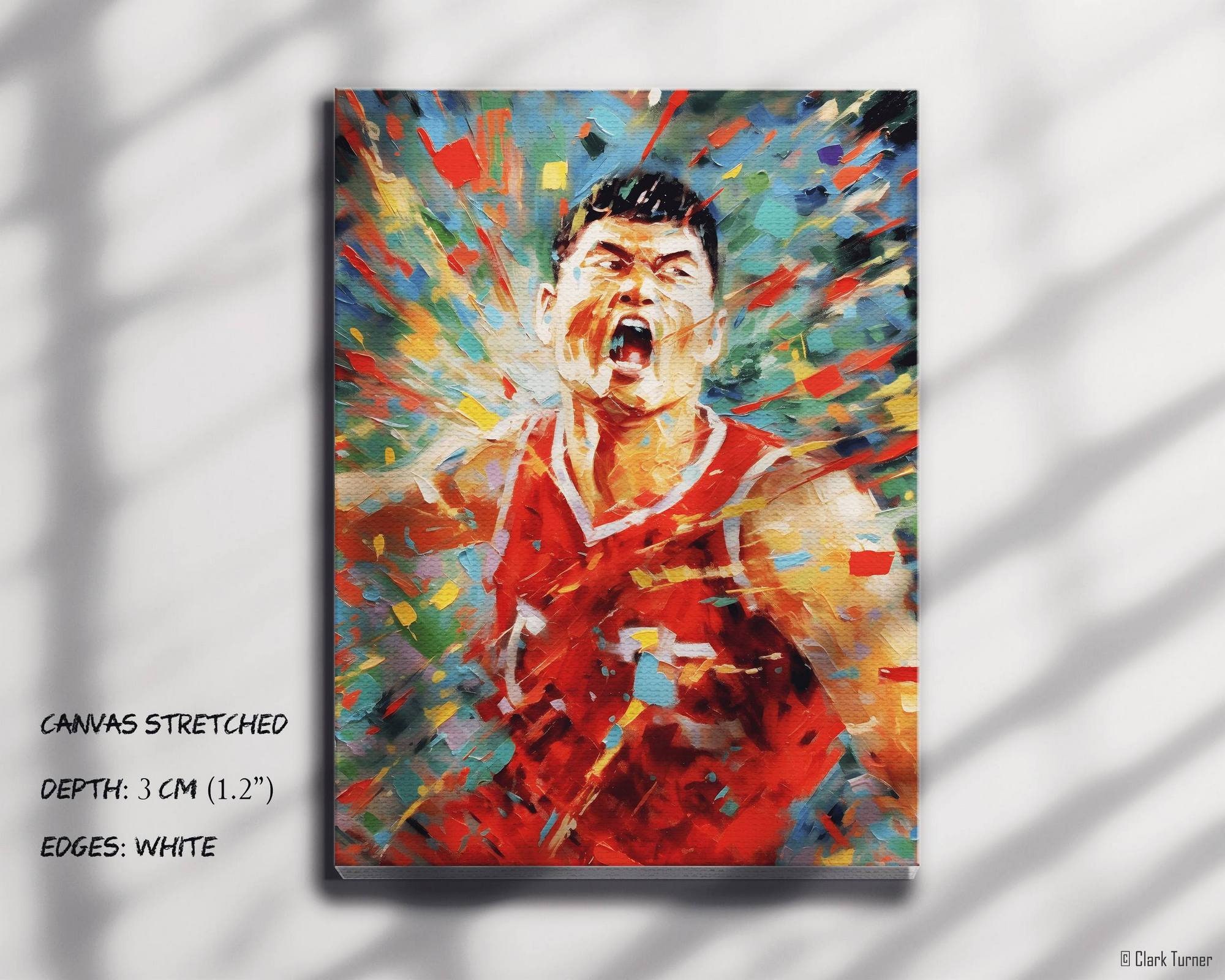 Yao Ming Houston Rockets, an art canvas by ArtStudio 93 - INPRNT