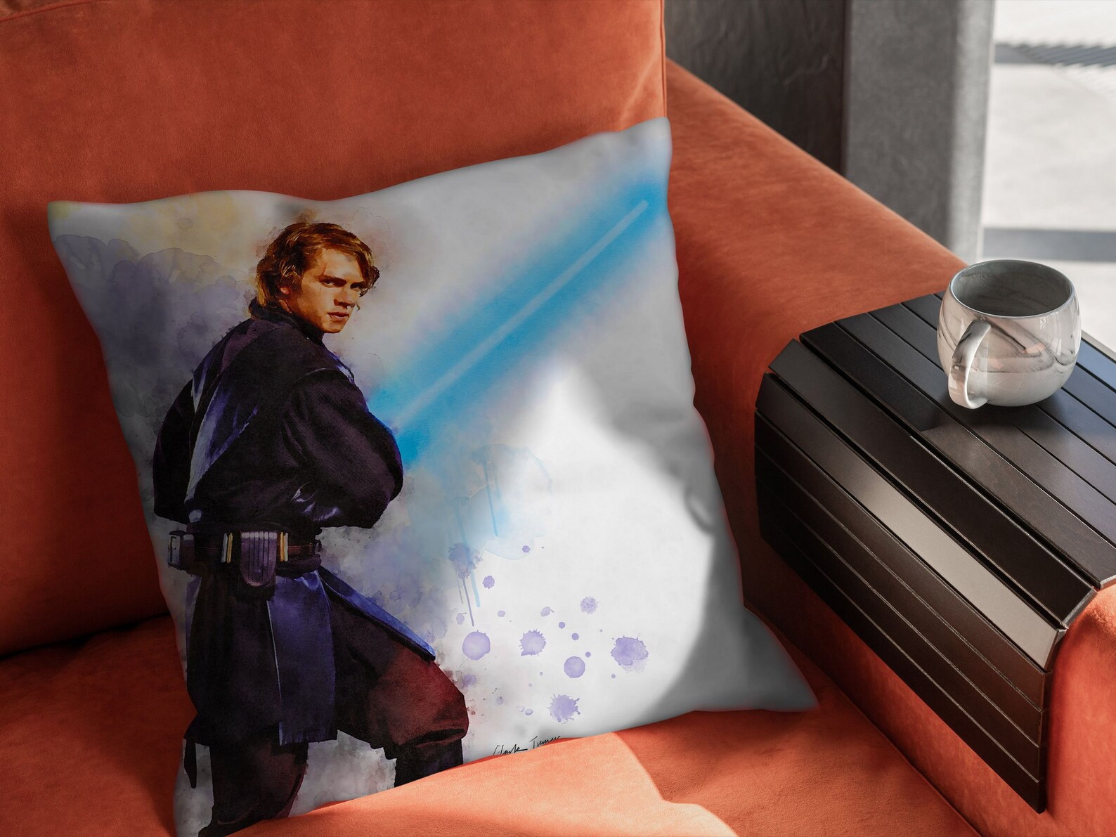 Anakin Skywalker Jedi Star Wars Throw Pillow Star Wars Etsy