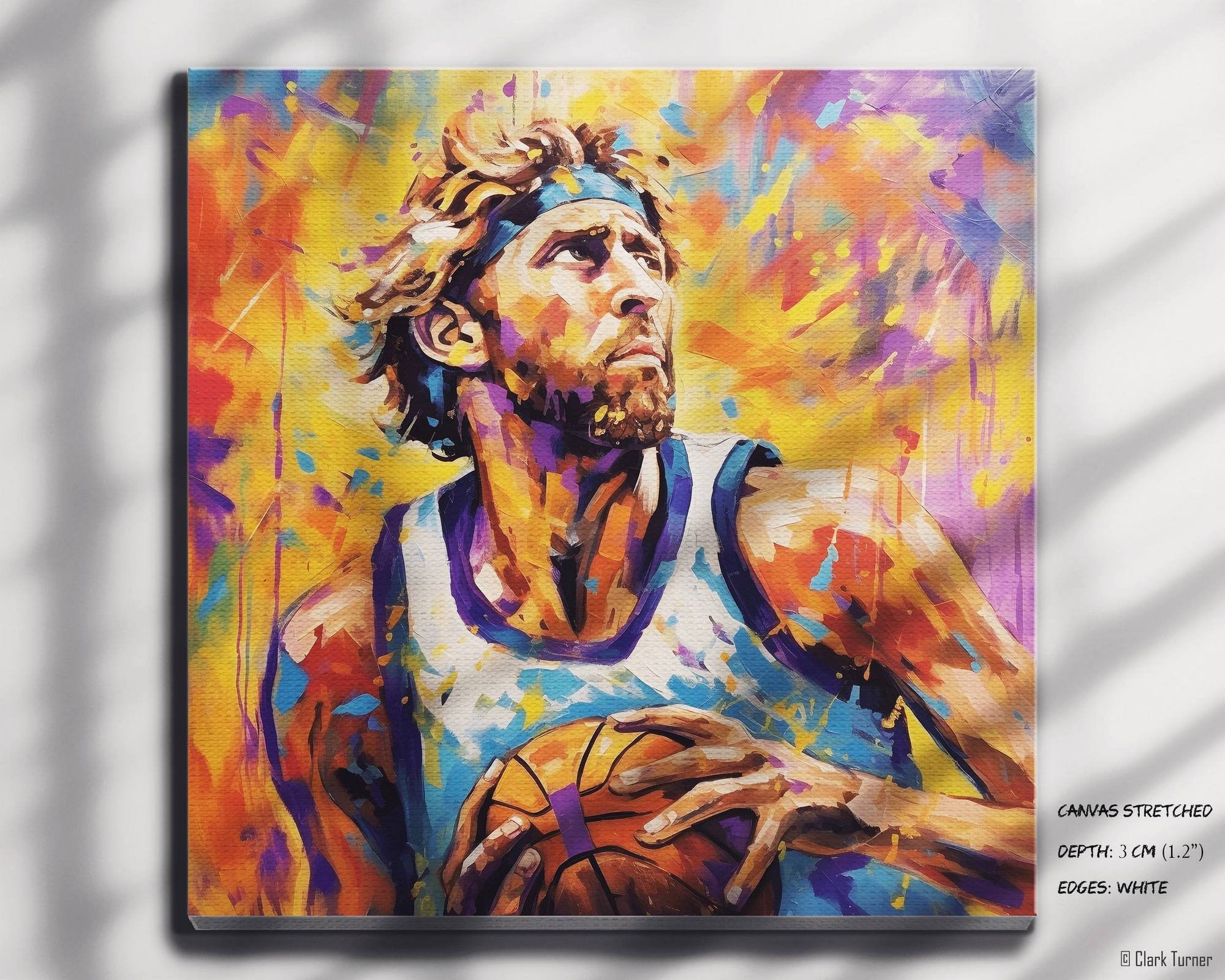 Dirk Nowitzki Championship Poster Dallas Mavericks Basketball Hand Made  Posters Canvas Print Kids Wall Art Man Cave Gift Home Decor