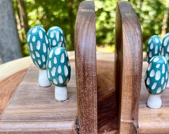 Morel Mushroom Bookends