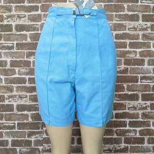 Vintage 50s Shorts Turquoise White Stag Bermuda Deadstock size S image 2