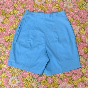 Vintage 50s Shorts Turquoise White Stag Bermuda Deadstock size S image 5