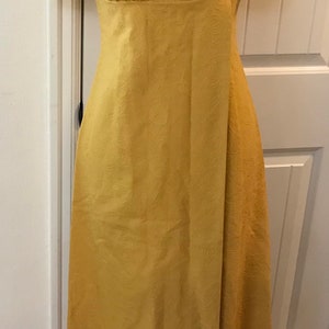 Vintage 60s Maxi Dress Yellow Gold Formal Bridesmaid Evening - Etsy