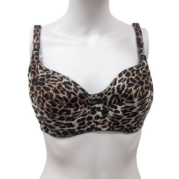 Vintage 70s Vanity Fair Leopard Print Bra Cheetah… - image 1