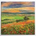 Oil Painting Landscape, Red Poppy Field Painting, Original Painting, Large Abstract Art, Canvas Wall Art, Heavy Texture Art, Impasto Art