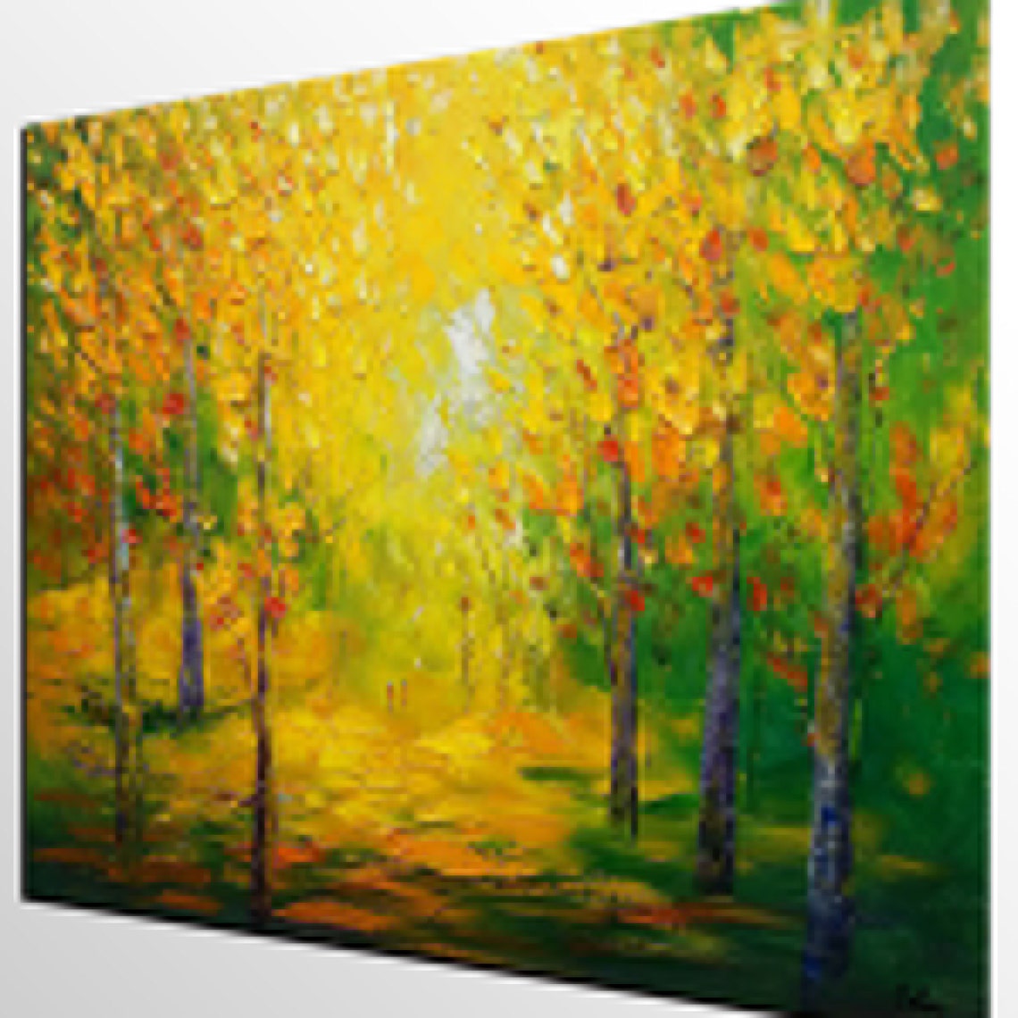Sale Forest Tree Painting Canvas Wall Art Modern Art Etsy
