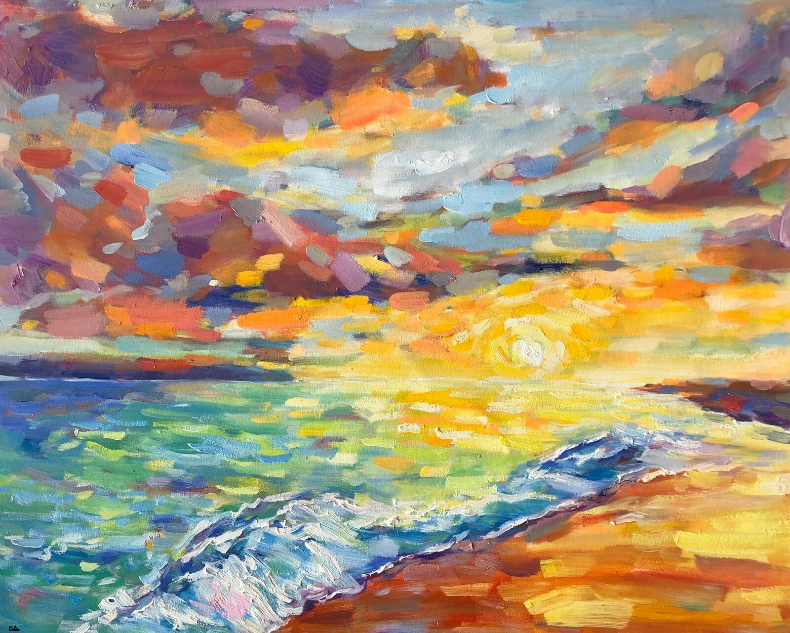 Original Painting Oil Painting Landscape Sea and Sky Etsy