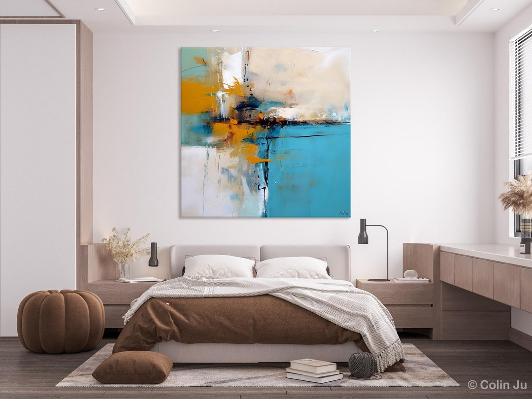 Large Abstract Art for Bedroom Modern Canvas Paintings Etsy