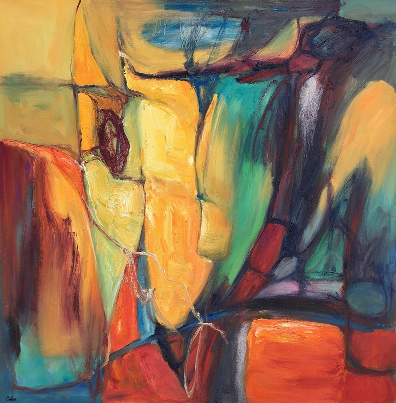 Large Abstract Painting Abstract Oil Painting Large Impasto Etsy