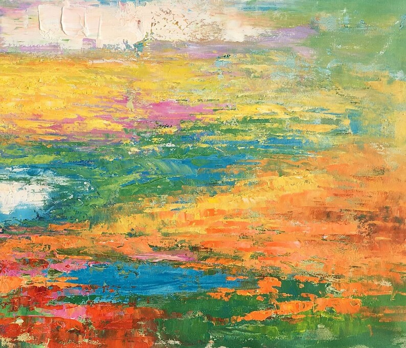 Abstract Art Canvas Painting Living Room Art Modern Etsy