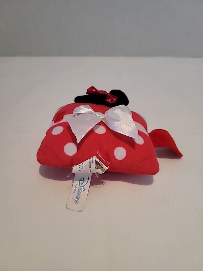 Pillow Pets Minnie Mouse Disney Red Plush Polka-Dots Stuffed Animal Toy 5" X 4" image 7