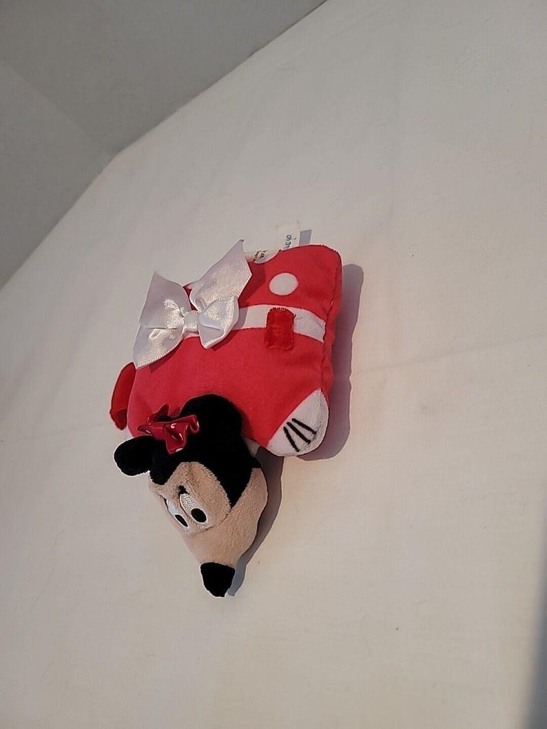 Pillow Pets Minnie Mouse Disney Red Plush Polka-Dots Stuffed Animal Toy 5" X 4" image 3
