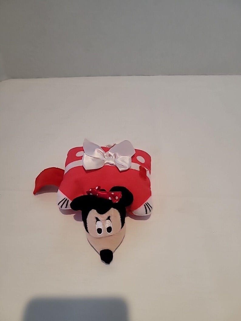 Pillow Pets Minnie Mouse Disney Red Plush Polka-Dots Stuffed Animal Toy 5" X 4" image 4