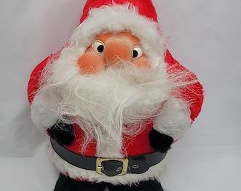 Vintage Santakins Rennoc Large Santa Clause 1982 Plush Chubby Vinyl face 13"