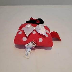 Pillow Pets Minnie Mouse Disney Red Plush Polka-Dots Stuffed Animal Toy 5" X 4" image 5