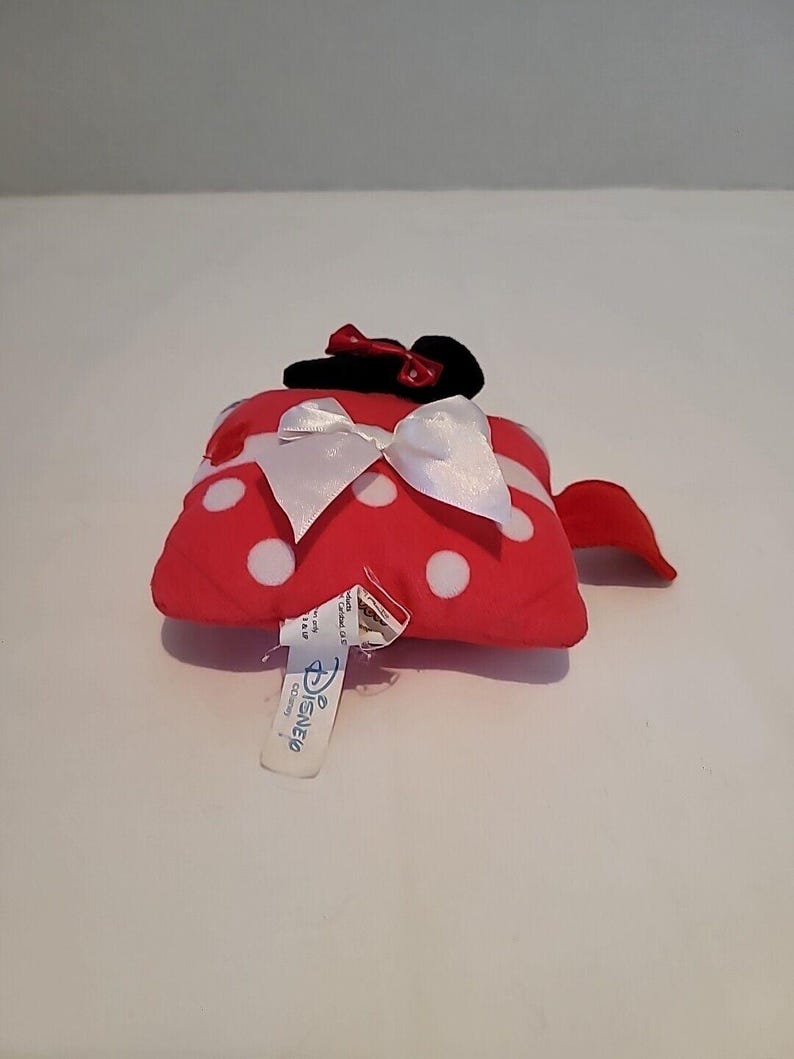 Pillow Pets Minnie Mouse Disney Red Plush Polka-Dots Stuffed Animal Toy 5" X 4" image 5