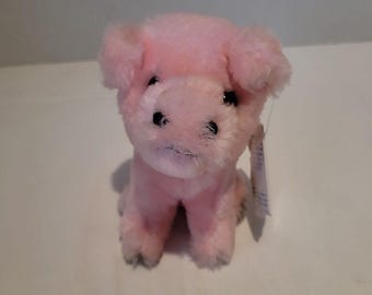 Vintage Dakin Pink Piggy  Birmingham Pig Plush Toy Stuffed Animal 1979  Korea 6"